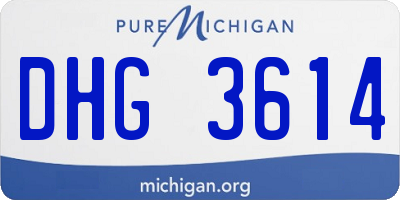 MI license plate DHG3614