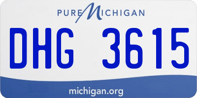 MI license plate DHG3615