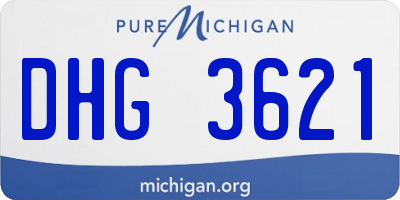 MI license plate DHG3621