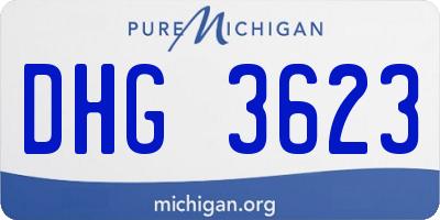 MI license plate DHG3623