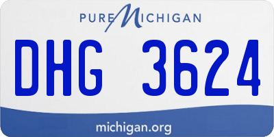 MI license plate DHG3624
