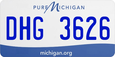 MI license plate DHG3626
