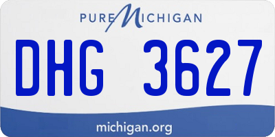 MI license plate DHG3627