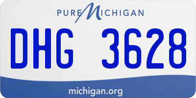 MI license plate DHG3628