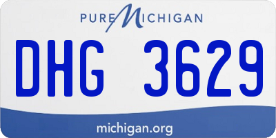 MI license plate DHG3629