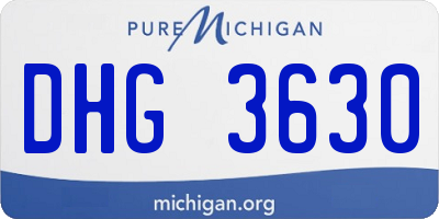 MI license plate DHG3630