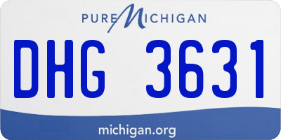 MI license plate DHG3631