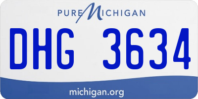 MI license plate DHG3634