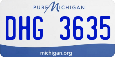 MI license plate DHG3635