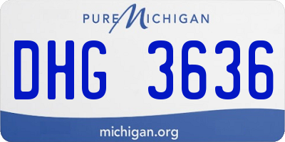 MI license plate DHG3636