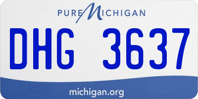 MI license plate DHG3637