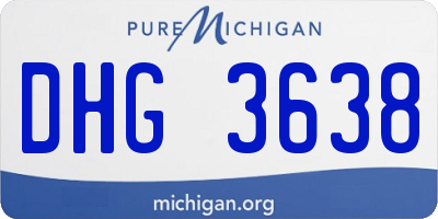 MI license plate DHG3638