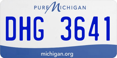 MI license plate DHG3641