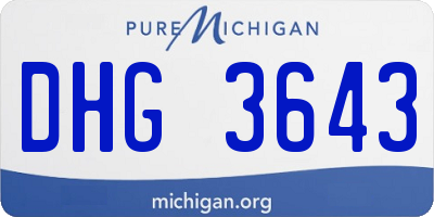 MI license plate DHG3643