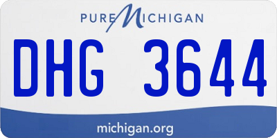 MI license plate DHG3644