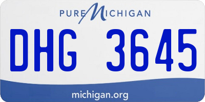 MI license plate DHG3645