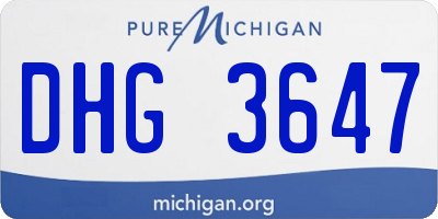 MI license plate DHG3647