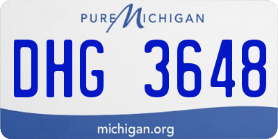 MI license plate DHG3648