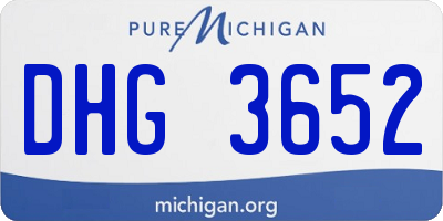 MI license plate DHG3652
