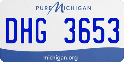 MI license plate DHG3653