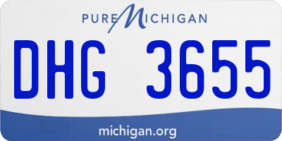 MI license plate DHG3655