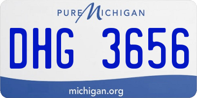 MI license plate DHG3656