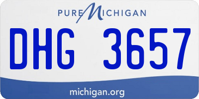 MI license plate DHG3657
