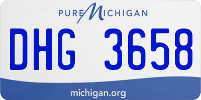 MI license plate DHG3658