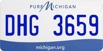 MI license plate DHG3659