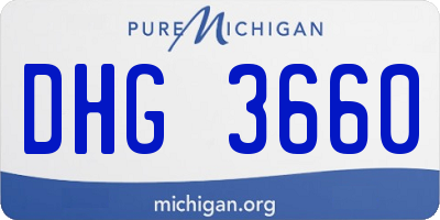 MI license plate DHG3660