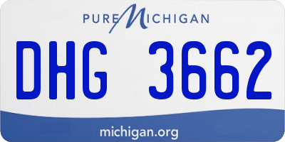 MI license plate DHG3662