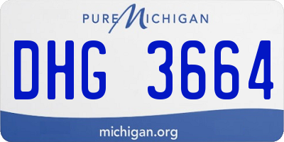 MI license plate DHG3664