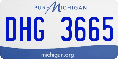 MI license plate DHG3665