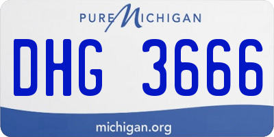 MI license plate DHG3666