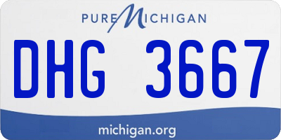 MI license plate DHG3667
