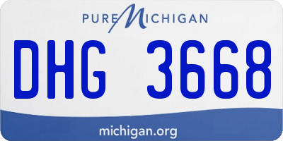 MI license plate DHG3668