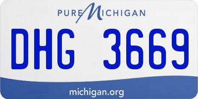 MI license plate DHG3669