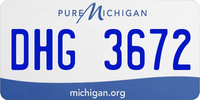 MI license plate DHG3672