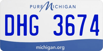 MI license plate DHG3674
