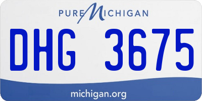 MI license plate DHG3675