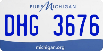 MI license plate DHG3676