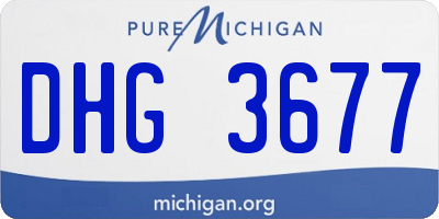 MI license plate DHG3677