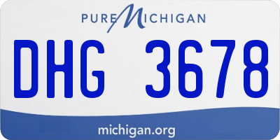 MI license plate DHG3678