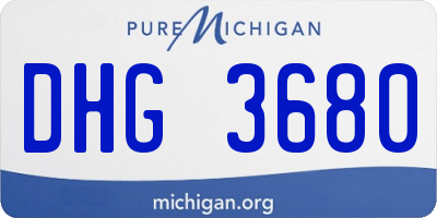 MI license plate DHG3680