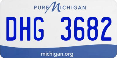 MI license plate DHG3682