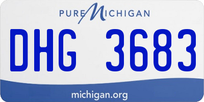 MI license plate DHG3683