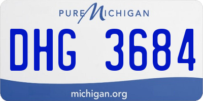 MI license plate DHG3684