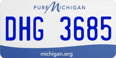 MI license plate DHG3685