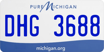 MI license plate DHG3688