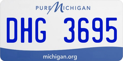 MI license plate DHG3695